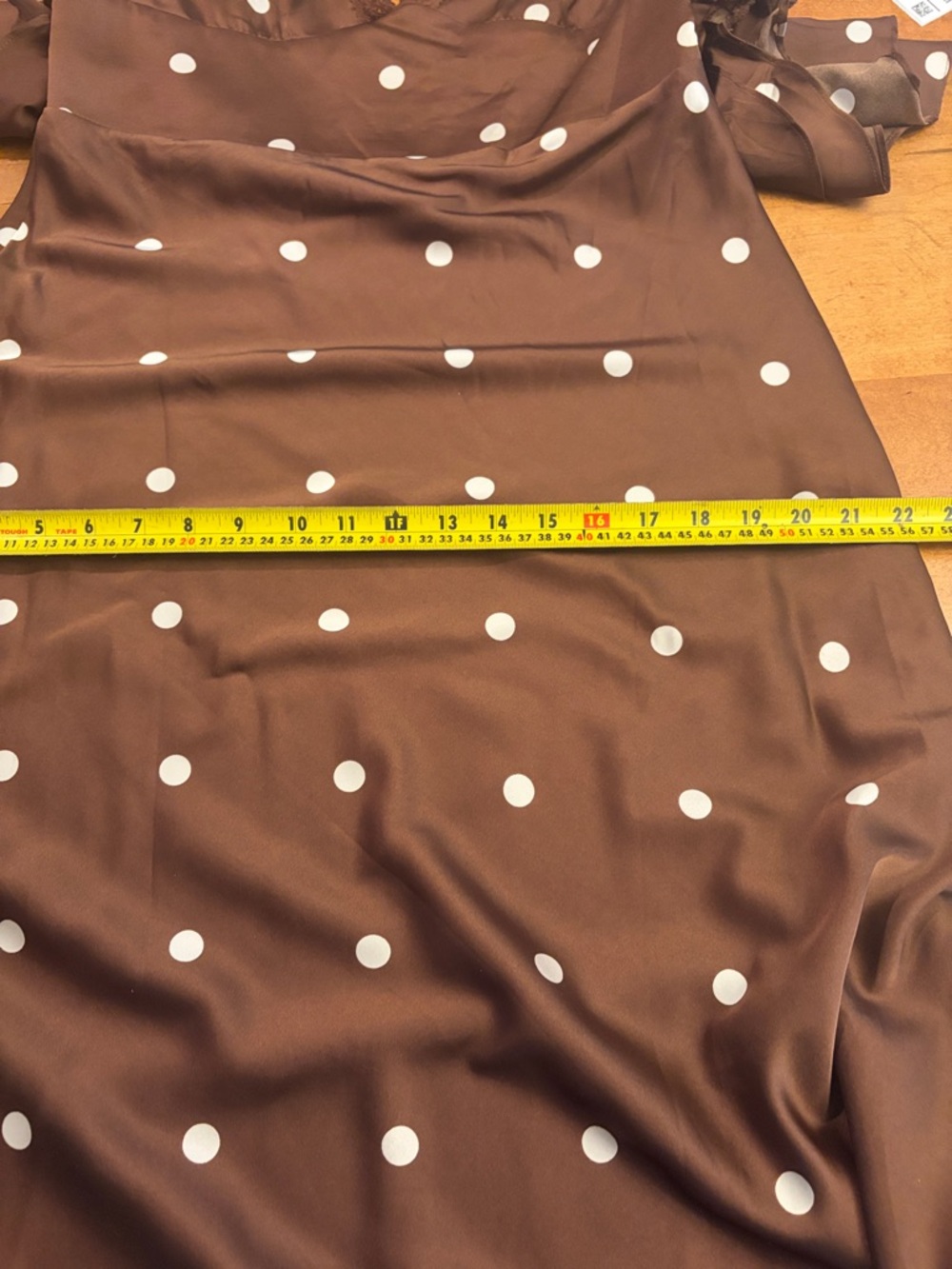 Petal & Pup Arella Brown Polka Dot Maxi Dress - Picture 15 of 16